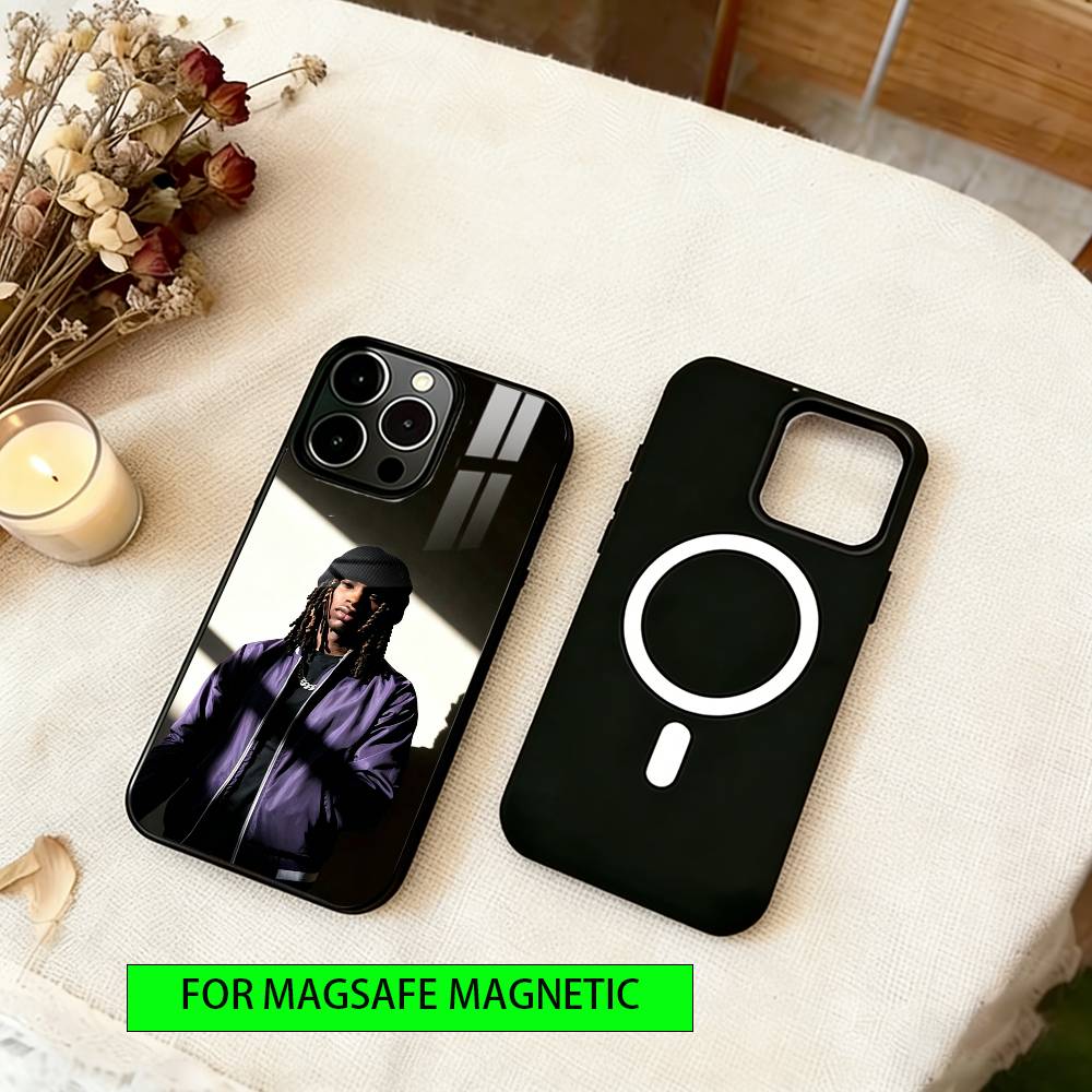

Raper K-King Von Phone Case For iPhone17,16,15,14,13,12,11 Plus,Pro Magnetic with Magsafe Wireless Charging iPhone17Pro