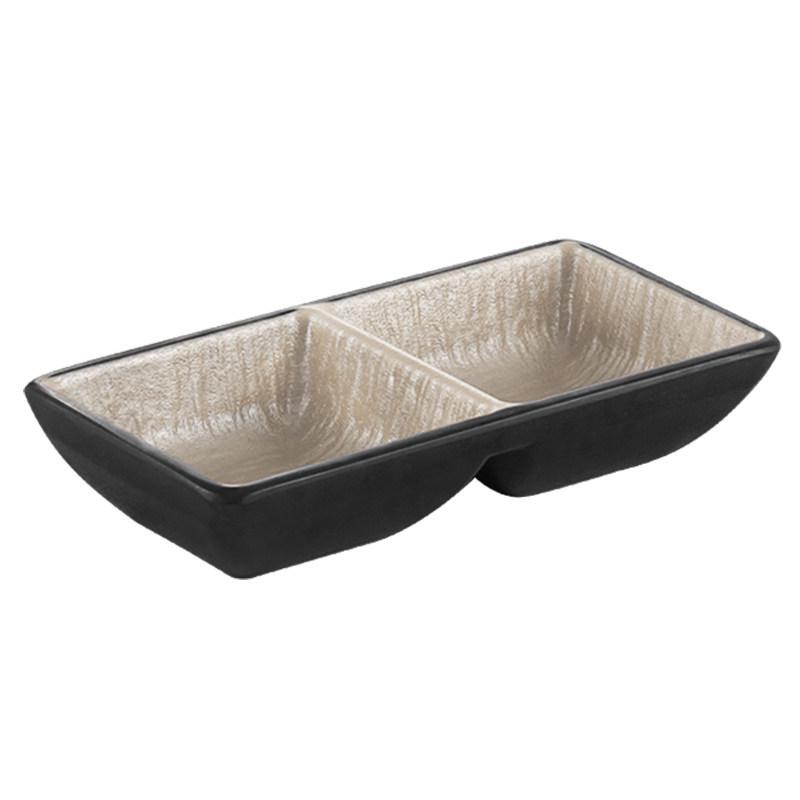 Japanese Melamine Hot Pot Sauce Dish with Two or Three Compartments for Seasoning and Snacks