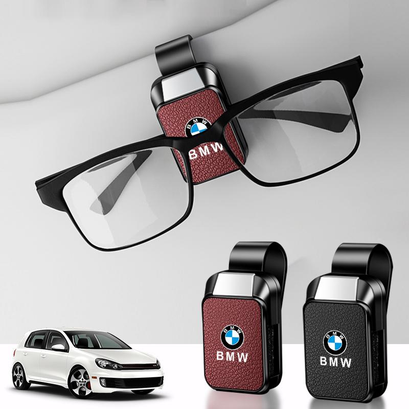 BBJE7 Car Sun Visor Eyeglasses Holder For BMW 1 3 5 7 Series X1 X3 X4 X5 F10 F15 F16 F20 F30 F18 F25 M3 M5 E34 E30 E36 Sunglasses Clip