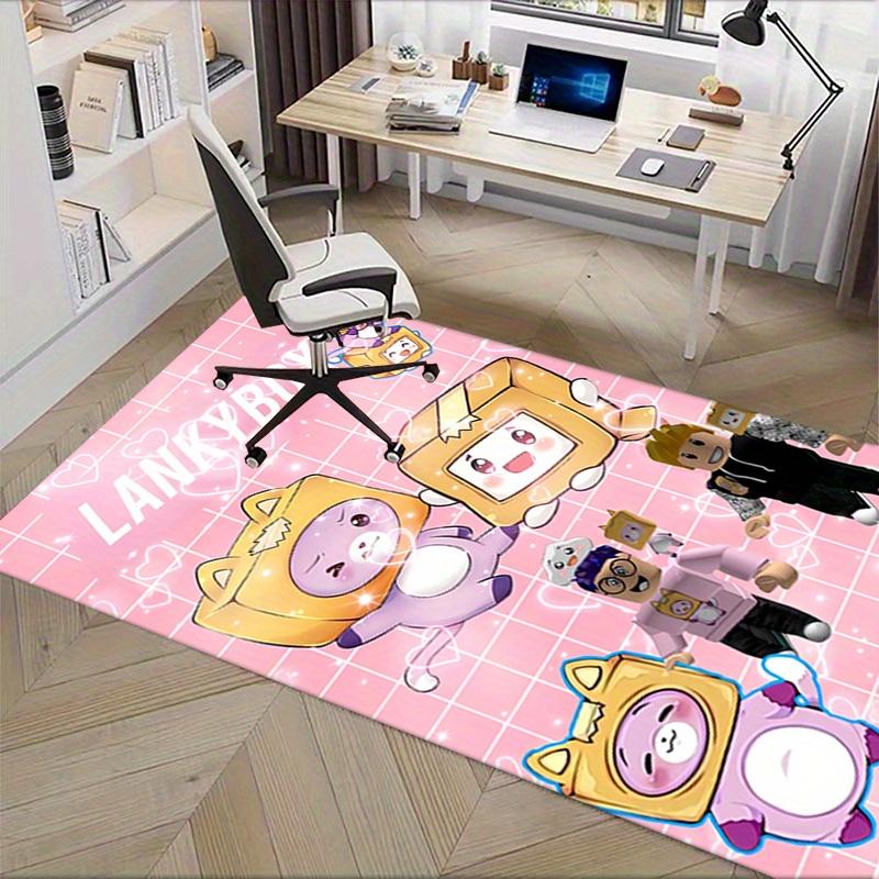 1pc LankyBox, Cute, Characters Office Carpet Soft Polyester Entrance Carpet Washable Non Slip Machin