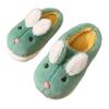 Cotton slippers female cute autumn and winter indoor home plush new thick-soled children's slippers home S