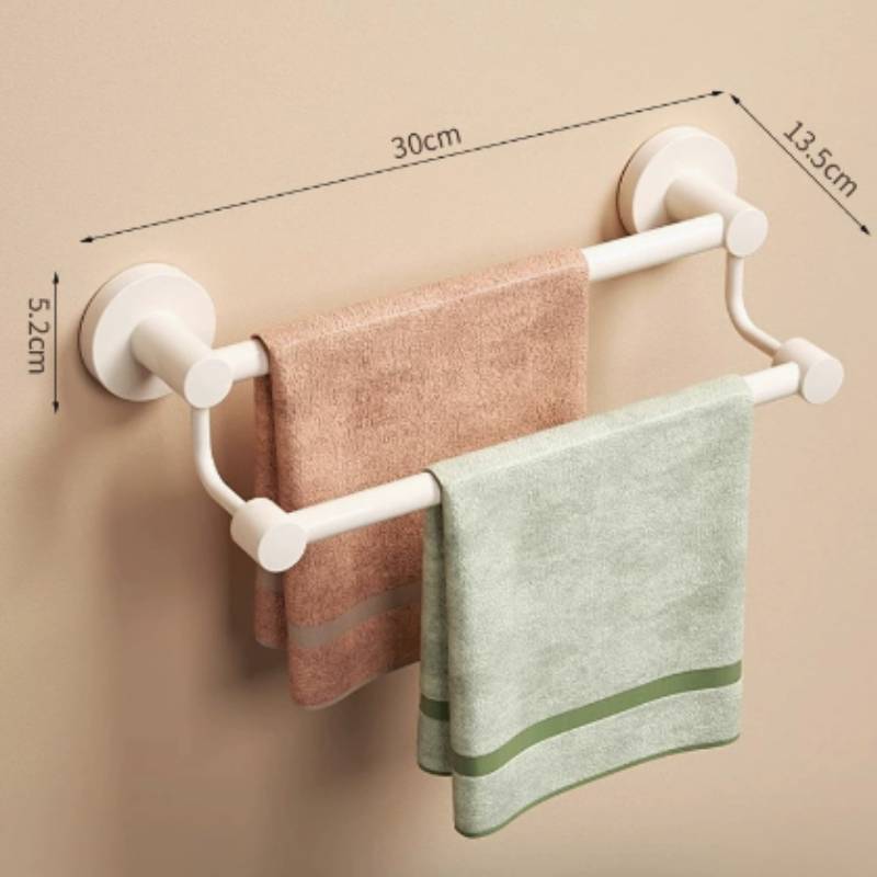 Modern Stainless Steel Double Towel Bar With Load Capacity For Bathroom Storage