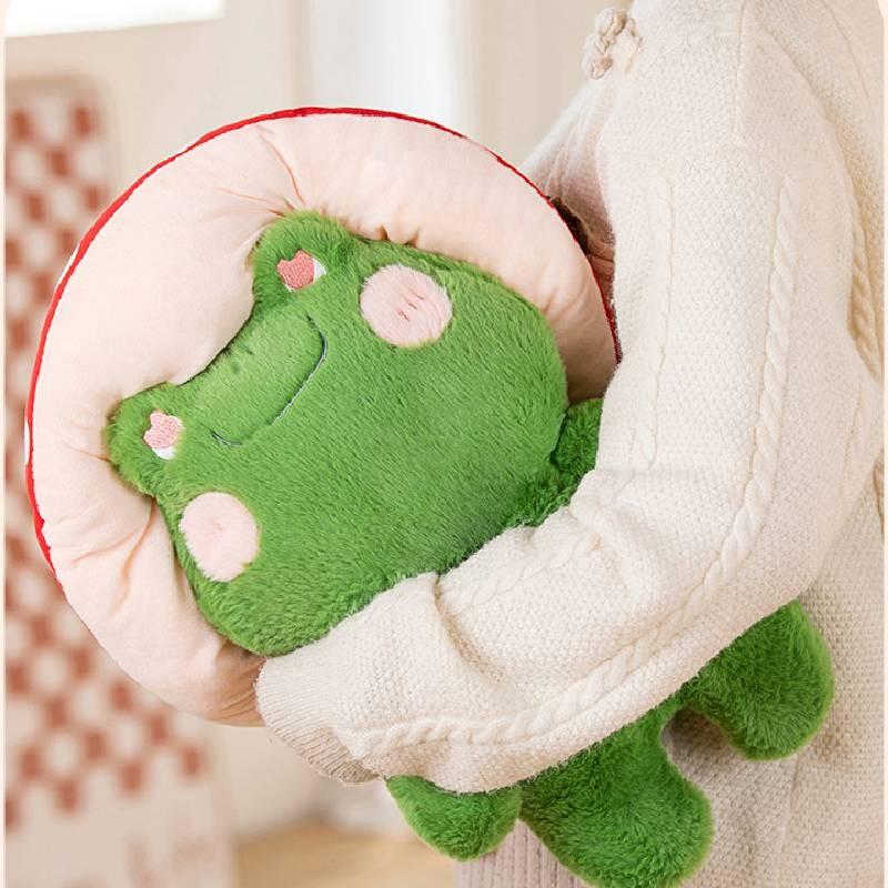 Frog With Hat Plush Toy Cartoon Stuffed Doll Pendant Decoration Kids Gift Cute