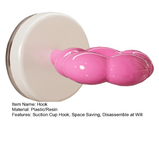 Suction Cup Hook No Drill Reusable Holder Push-to-Lock Vacuum Seal Hook Strong Load-bearing Capability Hanger for Bathroom Kitchen