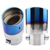 Blue Stainless Steel   Car Straight Exhaust Pipe Rr Muffler Tip Tail Throat