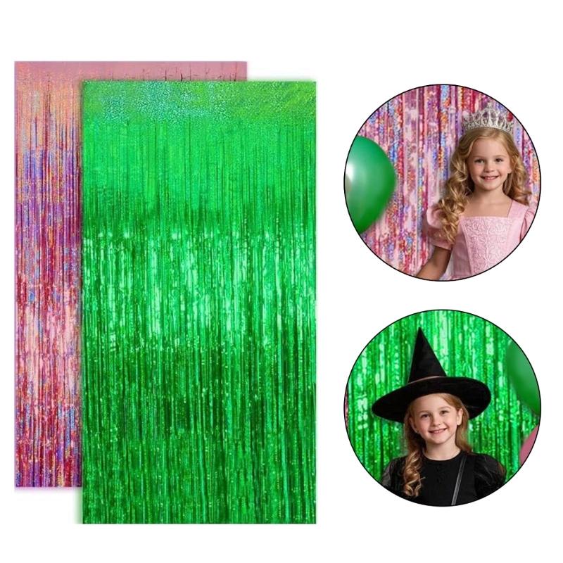 Metallic Tinsel Curtain for Birthday Wedding Use Holiday Celebration Decoration Hanging Streamers Party Backdrop