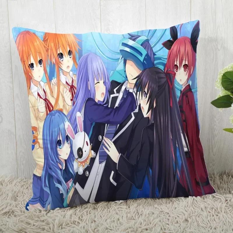 DATE A LIVE Pillow Cover Customize Pillow Case Modern Home Decorative Pillowcase For Living Room 45X45cm A19.12.13