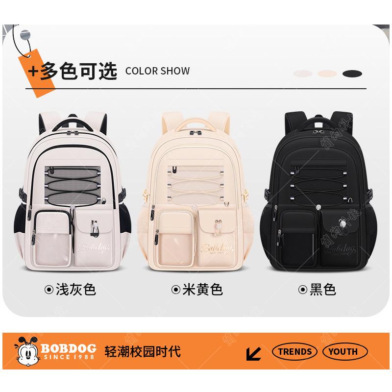 New Large-capacity Primary School Schoolbag, Boy Junior High School Student Burden Reduction, Female High School Student Spine Backpack