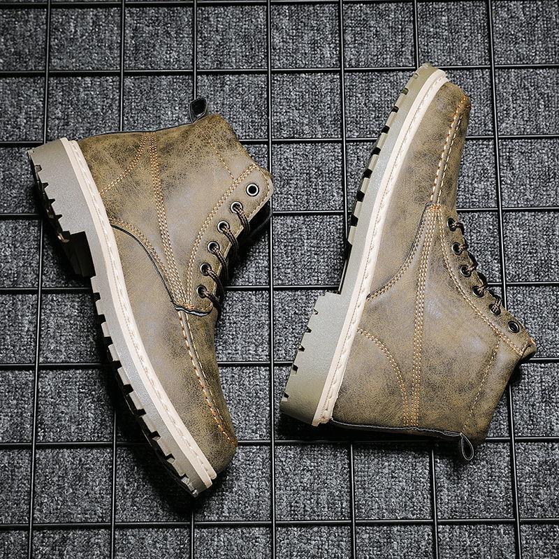 Mode Natürliches Rindsleder Herren Winterstiefel Handgefertigt Retro Herrenstiefel Leder Herren Winterschuhe Herrenschuhe 65