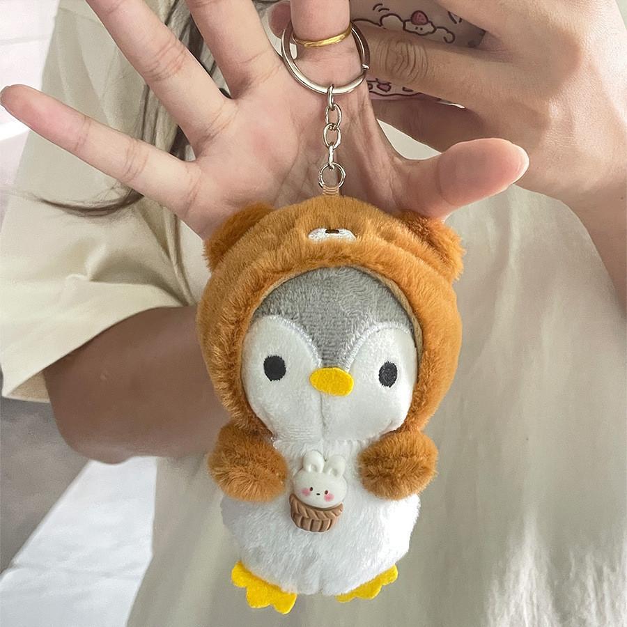 Adorable Novelty Penguin Plush Toy Backpack Charm Cute Cartoon Stuffed Animal Children's Gift