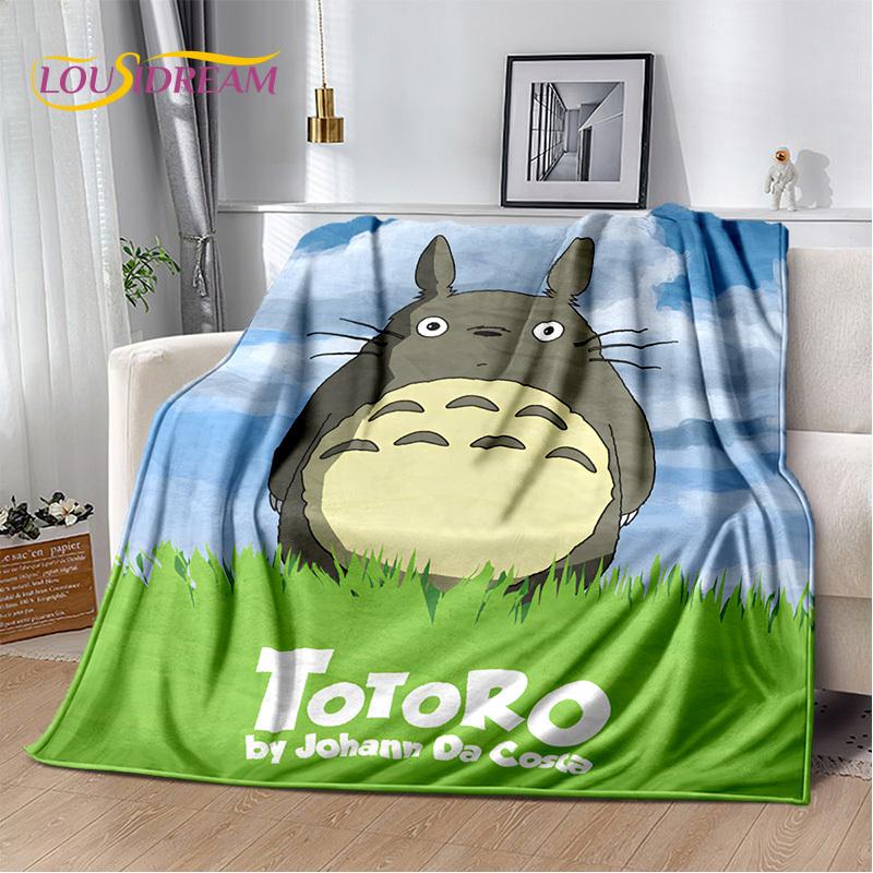 3D Japan Anime T0T0R0 Cartoon Soft Blanket,Soft Throw Blanket for Home Bedroom Bed Sofa Picnic Travel Cover Child Gift