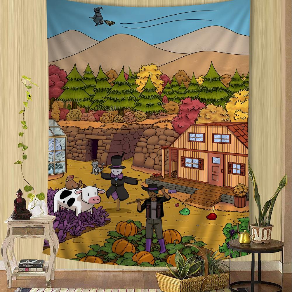 Stardew Valley Printed Large Wall Tapestry Hanging Tarot Hippie Wall Rugs Dorm Home Decor