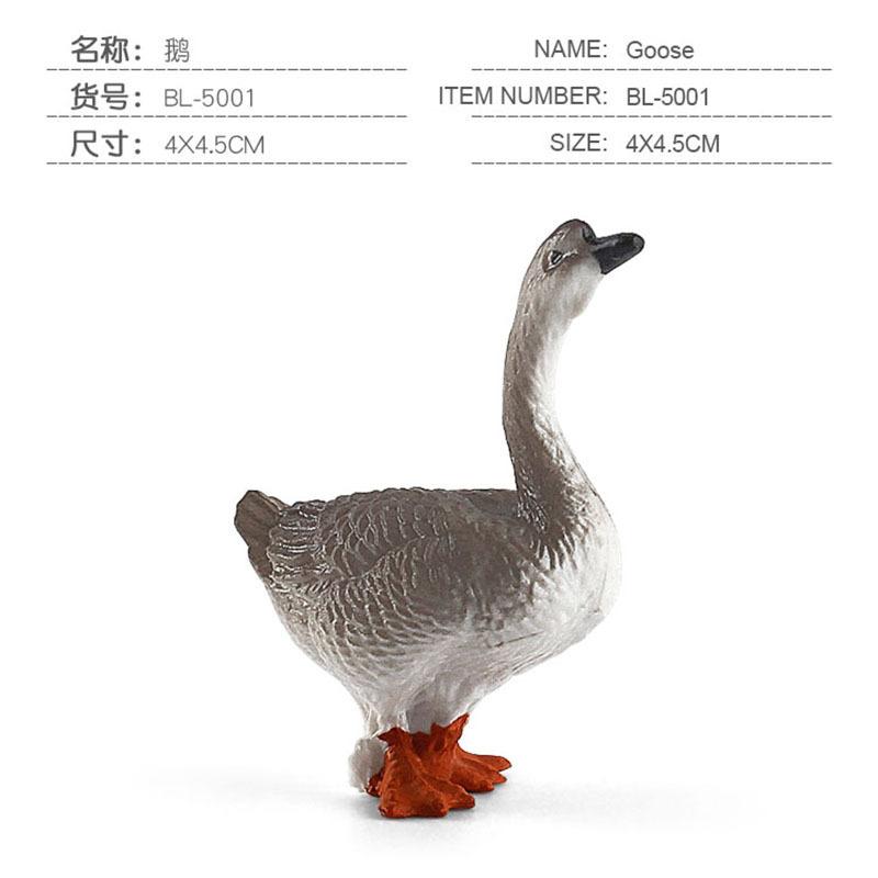 Simulation Mini Farm Poultry Chicken Duck Goose Dairy Cow Gold Small Animal Miniature Model Sand Table Ornament