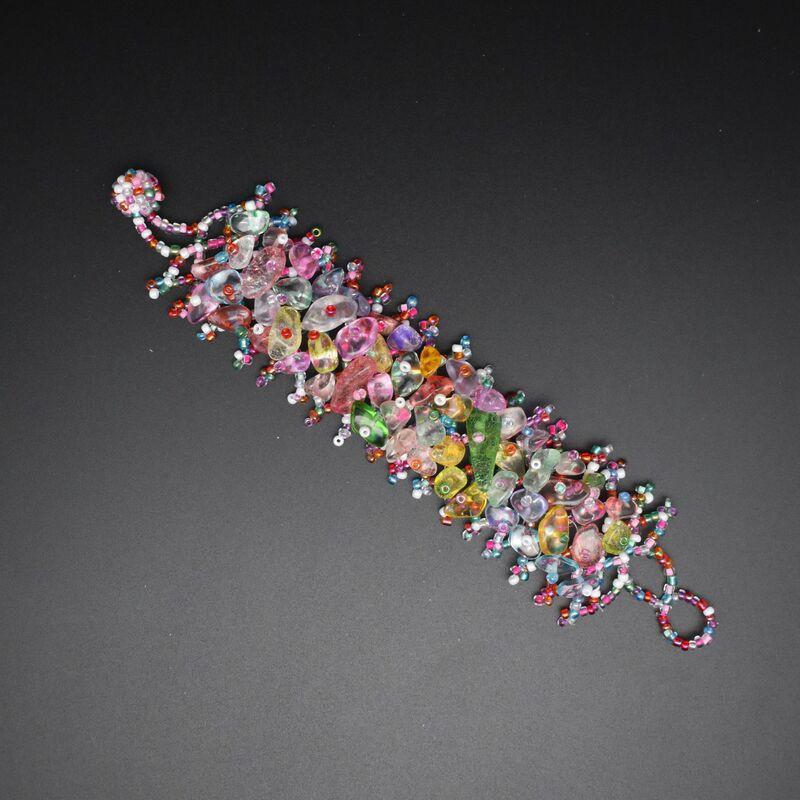 Handmade Bohemian Ethnic Style Beaded Bracelet With Natural Stone Chips Hollow Seed Beads Women Men