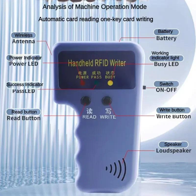 RFID-Duplikator-ID-Kartenleser 125 KHz EM4100 Kopierer Writer Videoprogrammierer T5577 Wiederbeschreibbare ID-Schlüsselanhänger EM4305 Tags Karte