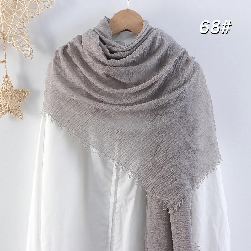 90x180cm Solid Colors Cotton Linen Large Scarf Black White Beige Red Blue Pink Purple Green Yellow Orange Scarves