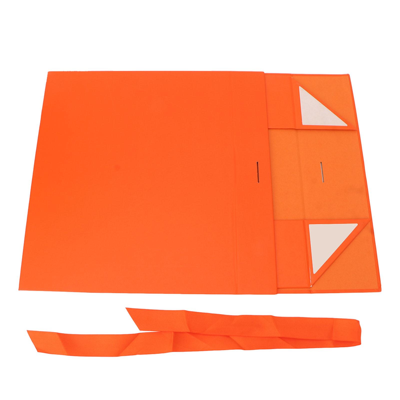 

Коробка для упаковки косметики, складная подарочная коробка чистого цвета с крышкой-лентой для духов 12,2 X 10,6 X оранжевый