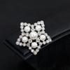 Mini Elegant Star Shape Brooch Alloy Pin Simple Pearl Rhinestone Brooch Valentine's Day Gifts