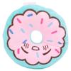 Plush Filled Donut Dog Toy Chew Tough Interactive Dog Chew Toy Squeaky Dog Toy  Interactive Play