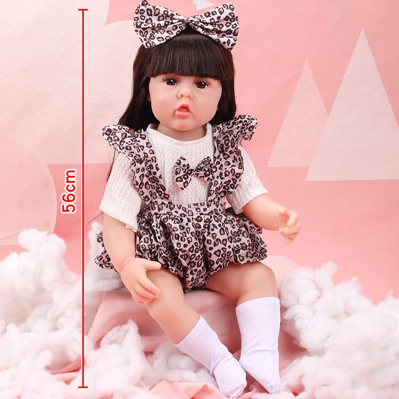 56cm Reborn Simulation Barbie Baby Doll Gift Set - Soft Gel Toy for Girls
