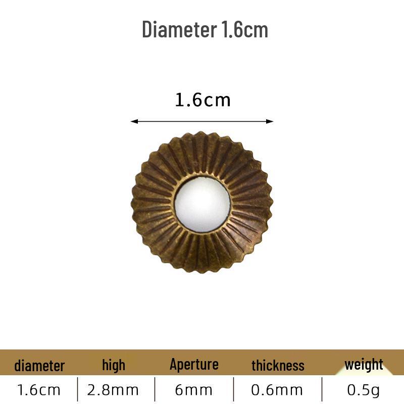 Rondella Piana Gasket in Ottone Rame Antico con Manico Irregolare per Costruzione Mobili Classici