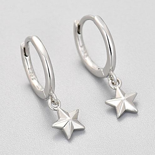 

925 Sterling Silver Earrings For Women Trendy Heart Star Zircon Earring Jewelry Prevent Allergy Party Accessories Gift