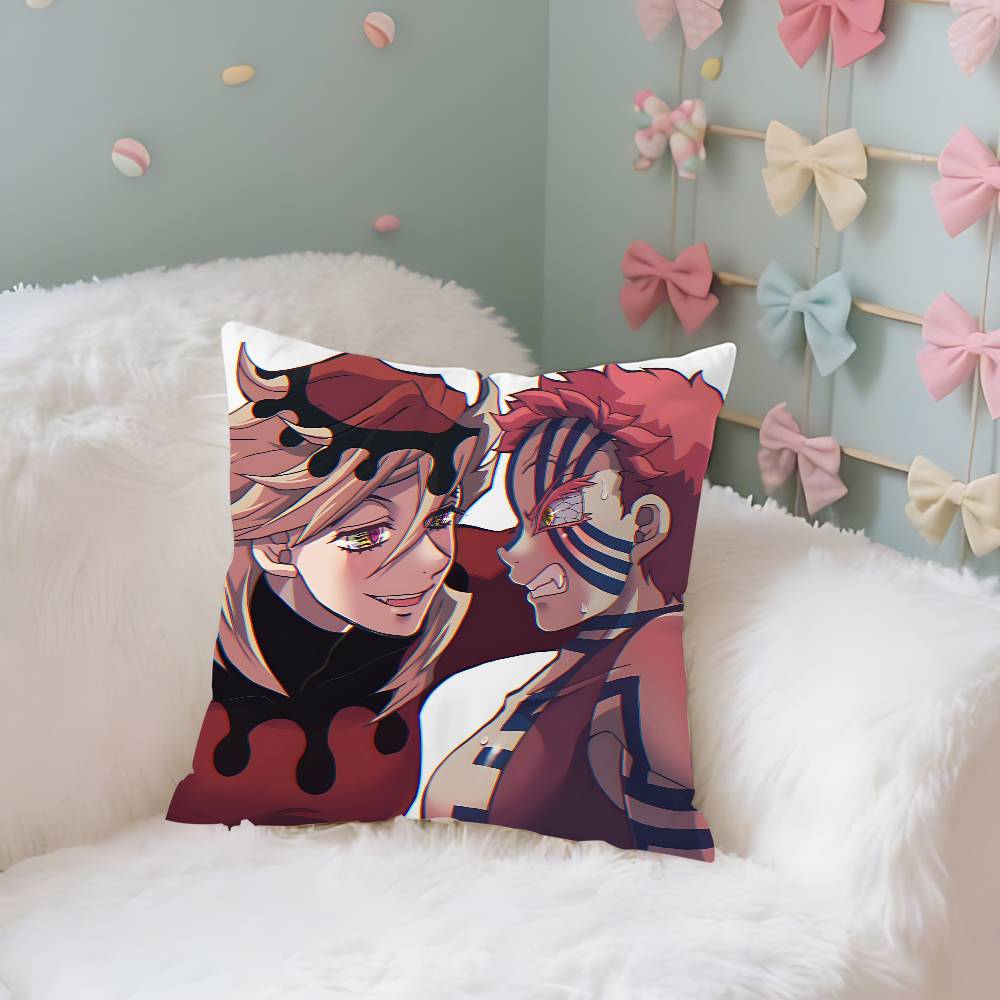Anime DDemon Slayer AAkazaS Cute Case Plush Fabric Soft Pillowcase Double Sided Print Cushion Cover Household Gifts