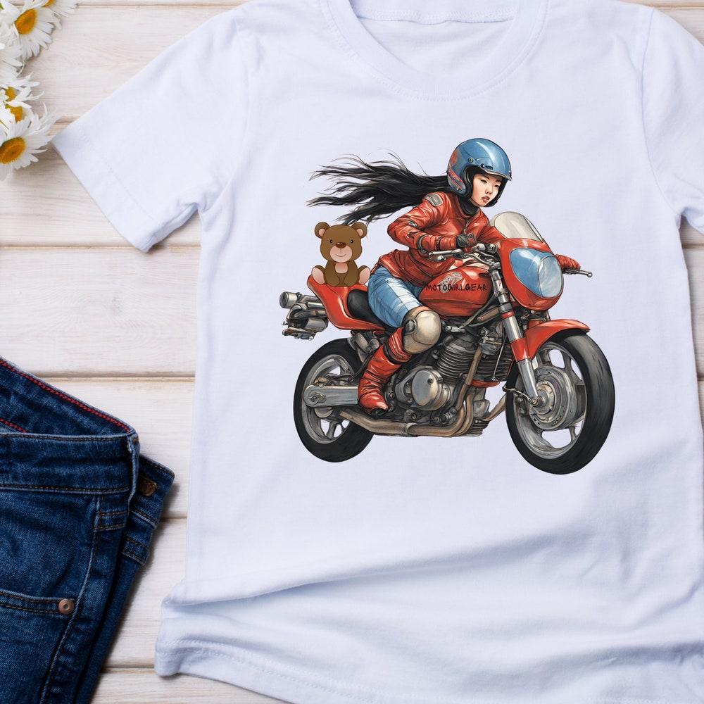 Motorcycle Unisex Shirt, Motorcycle Print Crew T-Shirt, Motorcycle Clothes, Biker Top, Biker Shirt, MotoGirlGear, Motorcycle Biker T-shirt XXXL