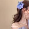 Smudge fabric flower pearl hairpin versatile duck bill clip sweet niche temperament hair accessories wholesale