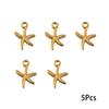 5Pcs Stainless Steel Starfish Pendant Accessory For DIY Bracelet Earring Necklace Beach Jewelry Making Supplies
