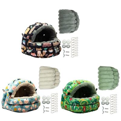 Warm Winter Bird Bed Hideaways for Parakeets Budgies Cockatiels Conures Soft and Comfortable Bird Cave Bed