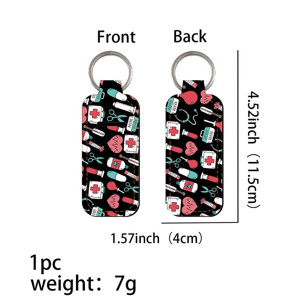 Trendy Creative Coin Purse Keychain with Lipstick and Perfume Holders