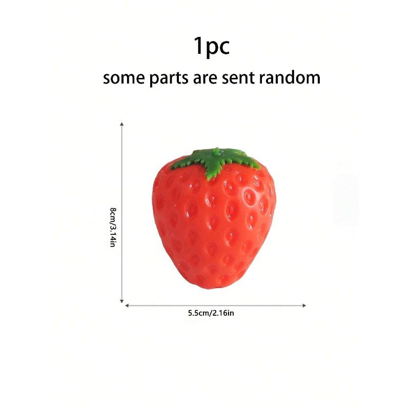 1pc Oversized Strawberry Squeeze Toy, Realistic Stress Relief Ball, Creative Decompression Gadget