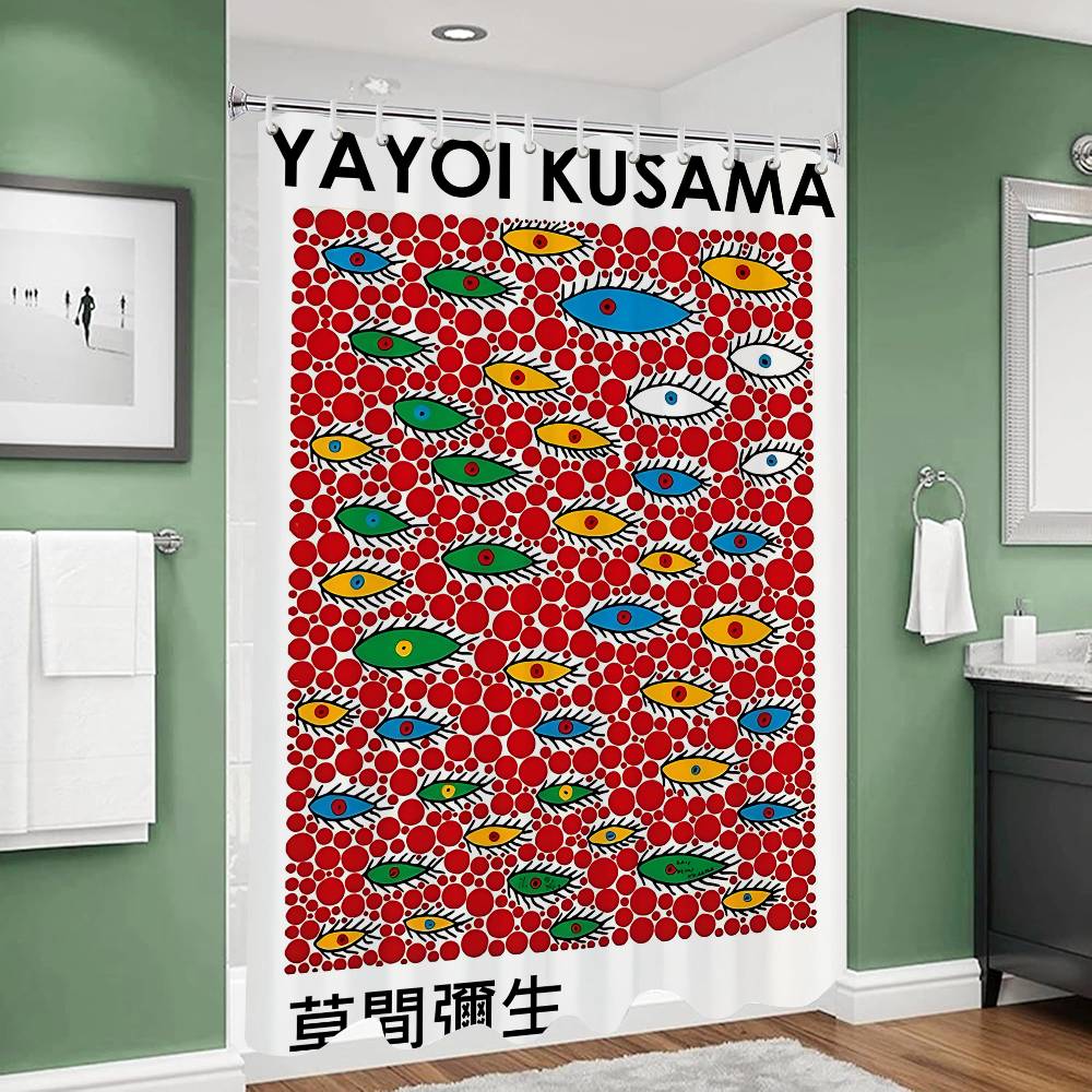 Yayoi Kusama Menas Vonios Dušo Užuolaida Apsauganti Sienelė Dušo Užuolaida Greitai Džiūstanti Gali Būti Šveičiama Šviesiai Nepermatoma Vonios