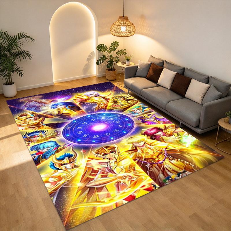 Zodiac Heroes Living Room Nonslip Area Rug Soft Carpet For Bedroom Game Playroom Sofa Office Home Decor Doormat Christmas Gift C9301396