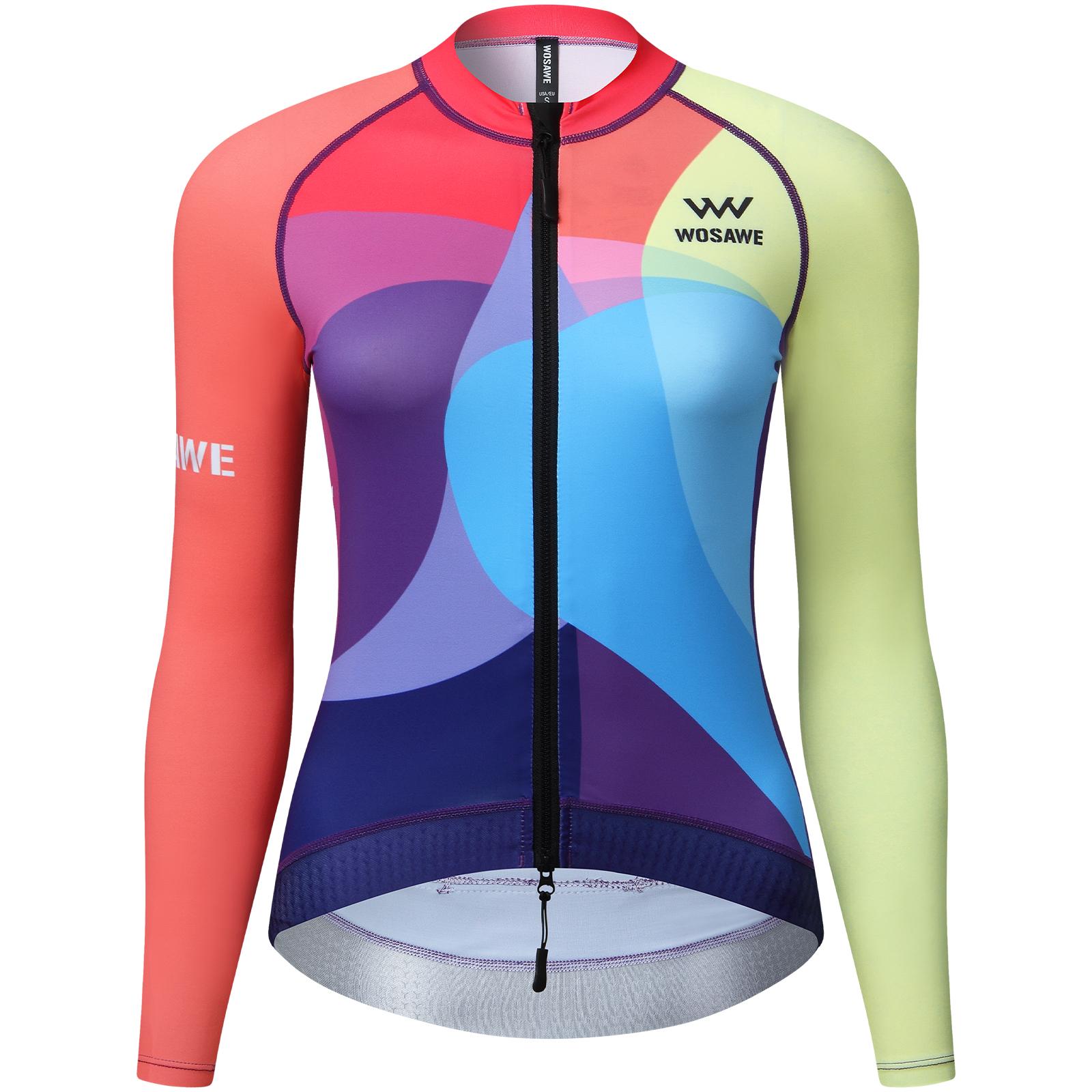 

WOSAWE женские весенние, летние, осенние, с двойной молнией, дышащие, тонкие, для ночного бега, велоспорта, спорта, велоспорта, с длинным рукавом S жёлтый