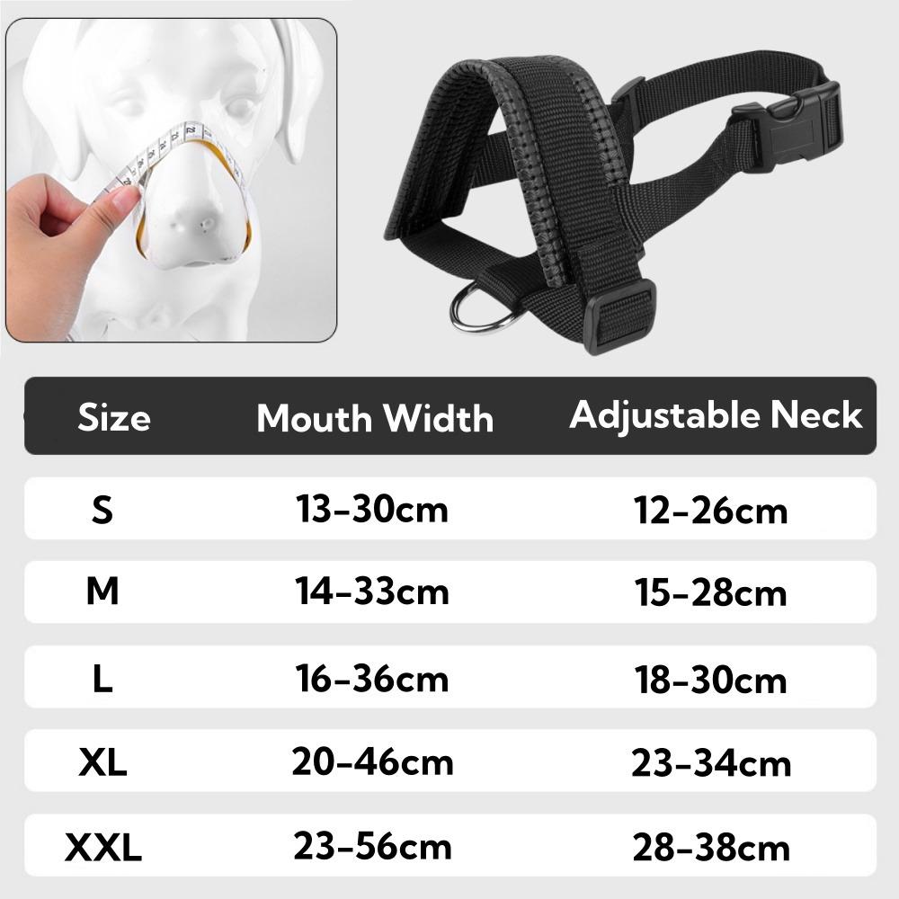Adjustable Dog Muzzle Prevent Biting and Barking Safety Breathable Pet Muzzle Prevent Accidental Ingestion of  Dog Mouth Cover