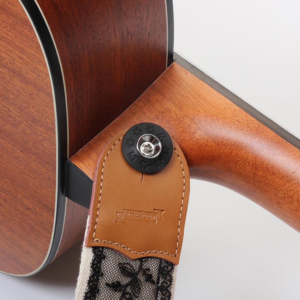 Guitar Strap Vintage Lace Pattern Shoulder Belt With Picks Universal For Bass Electric Acoustic Guitar