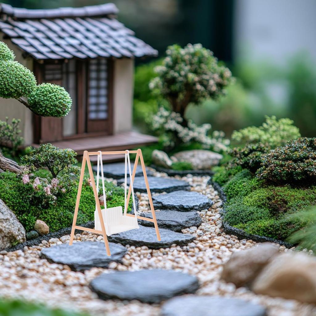 TOYANDONA Mobili in Miniatura per Casa delle Bambole Sedia a Dondolo Modello a Dondolo in PLA Accessorio Gioco Interattivo Decorazione Cortile Casa delle Bambole Il Mio