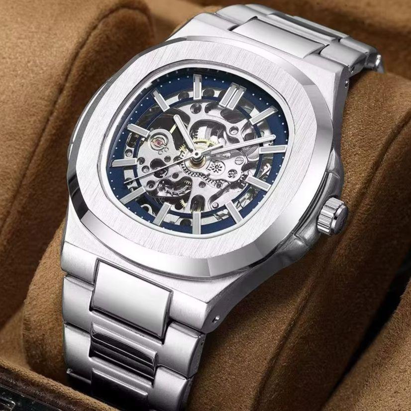 New Fashion Hollow Out Men Automatic Mechanical Watch Luxury Watches Skeleton Design Gift Man Watch Relogio Masculino