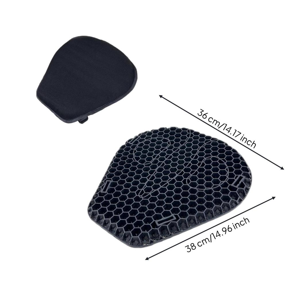 Motorcycle Cushioned Seat Pad Cushion Honeycomb Contoured for Motorcyclists