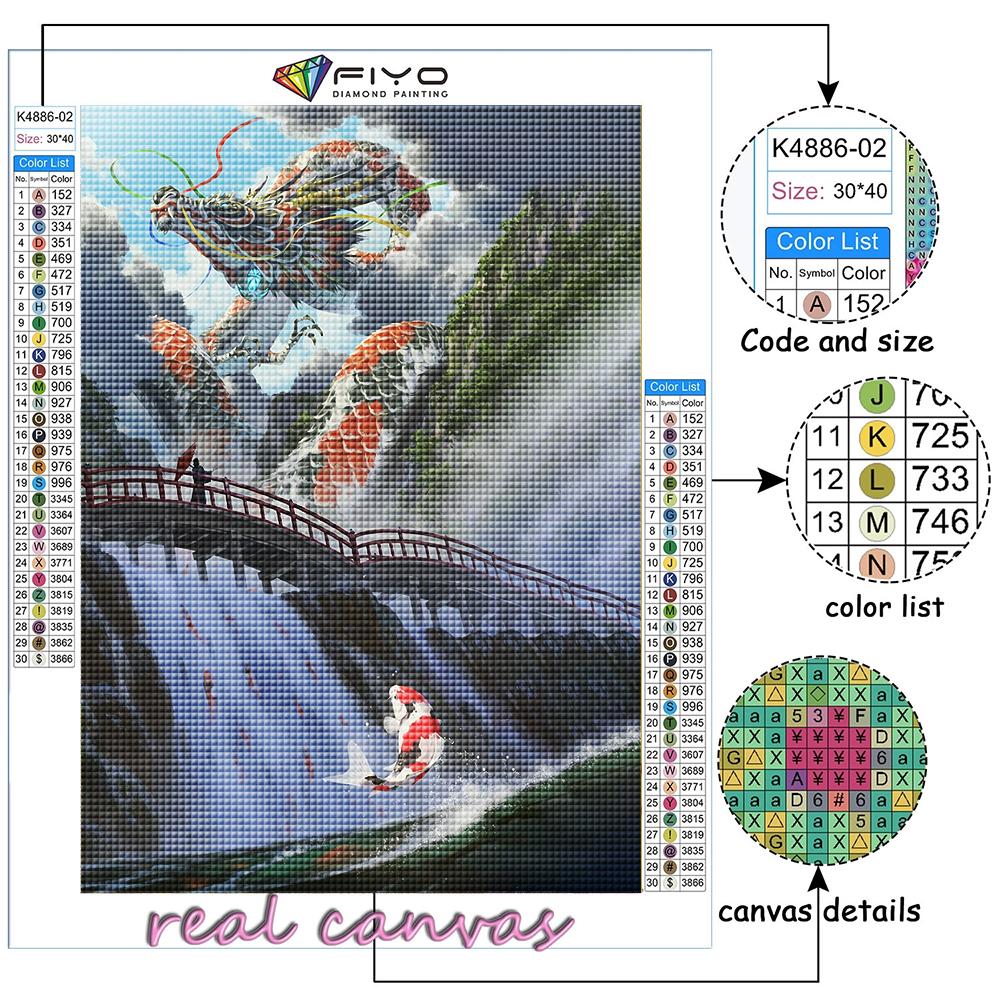 Sada křížkového stehu DIY diamantové vyšívání s diamantem čínského draka na domácí dekoraci