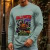 Men's Halloween Long Sleeve Neck Casual T-Shirt for Holiday Party