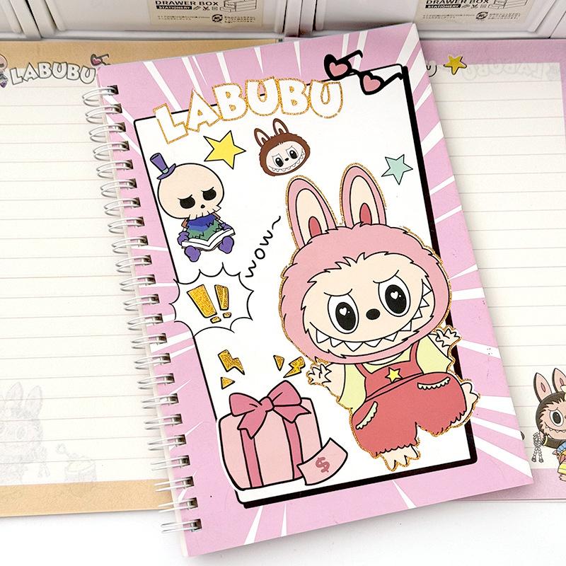 

Kawaii Color Page Coil Notebook Exercise Book Cute Cartoon Stationery Office Supplies Learning Stationery Notepad Diary Gifts