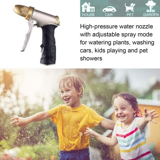 Yousheng Garden Hose Nozzle Adjustable Spray Patterns Heavy Duty Garden Sprayer High Pressure Water Nozzle for Plants Car Washing Pet Showering