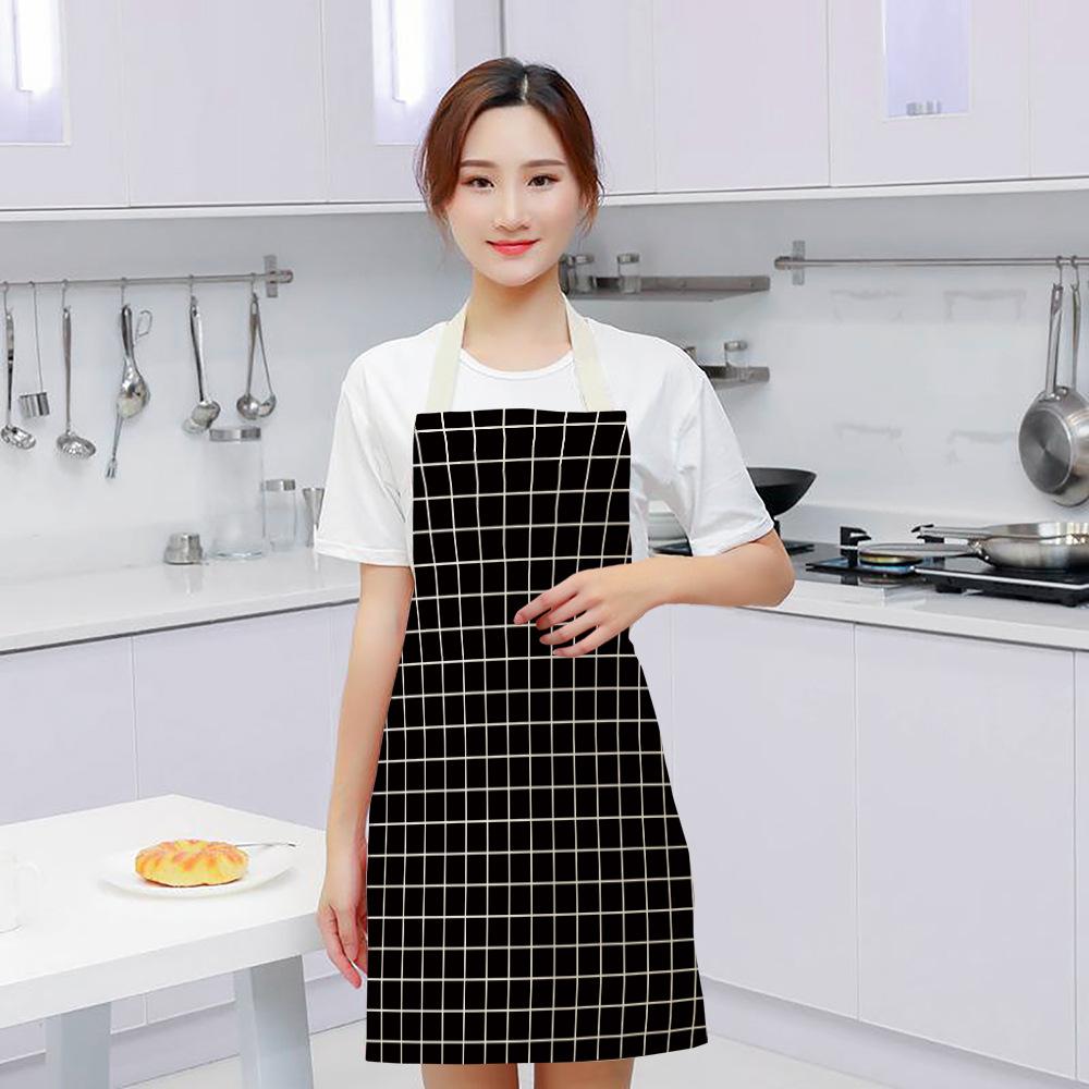 Parent-child Apron Mother and Daughter Home Kitchen Female Fashion Korean Version of the Creative Plaid Sleeveless Cute Apron