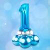Blue Number Balloon Foil Balloons Boy Little Prince 1st Birthday Party Decorations Kids 2 Years Anniversaire
