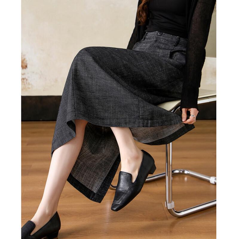 De Mana Elegant Petite Commuter Mid-Length Straight Skirt M