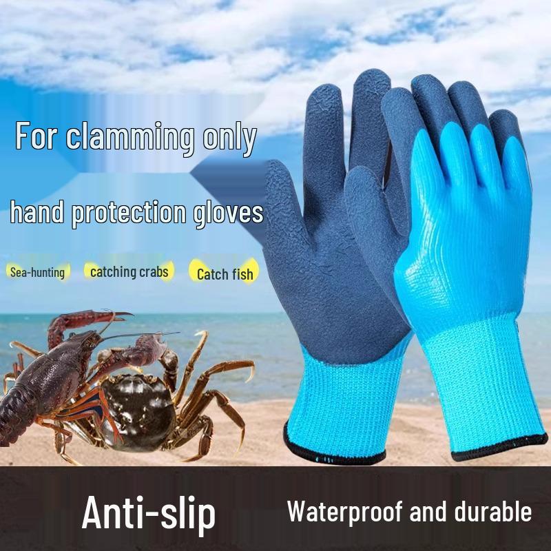 Vodotěsné rukavice odolné proti propíchnutí s protiskluzovým povrchem pro rybolov a manipulaci s mořskými plody - Doprava zdarma