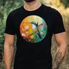 T-Shirt Herren Kolibri Portrait Motiv Baumwolle Größe XS bis 5XL